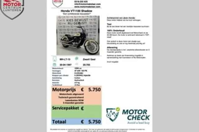 Honda VT 1100 C SHADOW (1997) thumbnail 3