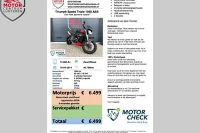 Triumph Speed Triple 1050 (2014) thumbnail 3