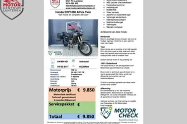 Honda CRF 1000 L Africa Twin (2017) thumbnail 3
