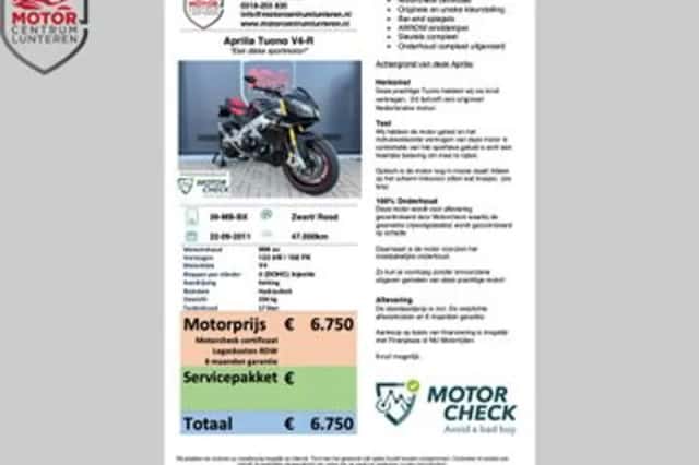Aprilia Tuono V4 R (2011) thumbnail 3