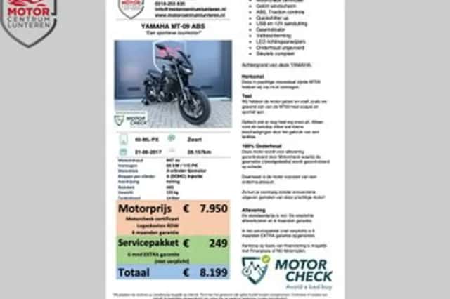 Yamaha MT-09 (2017) thumbnail 3