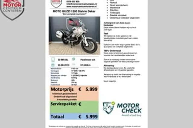 Moto Guzzi 1200 Stelvio Dakar (2010) thumbnail 3