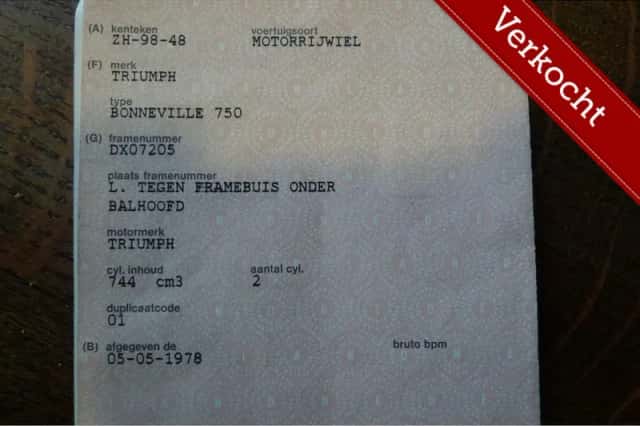 Triumph Bonneville (1978) thumbnail 5