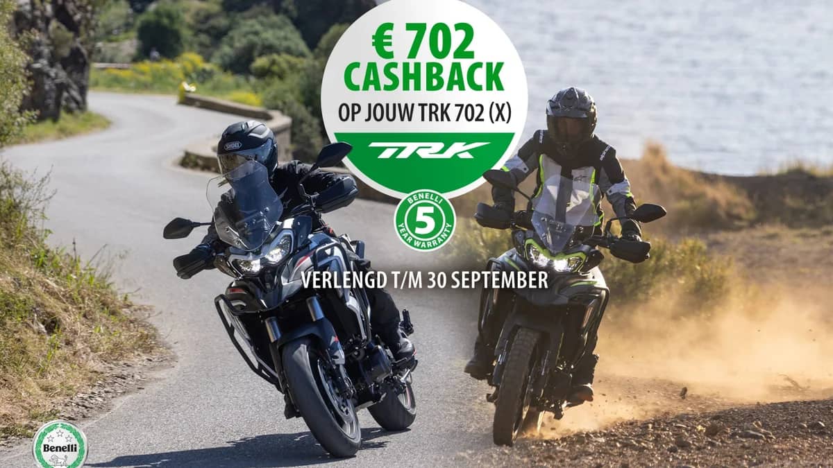 Benelli verlengt cashbackactie op TRK 702-modellen tot eind september