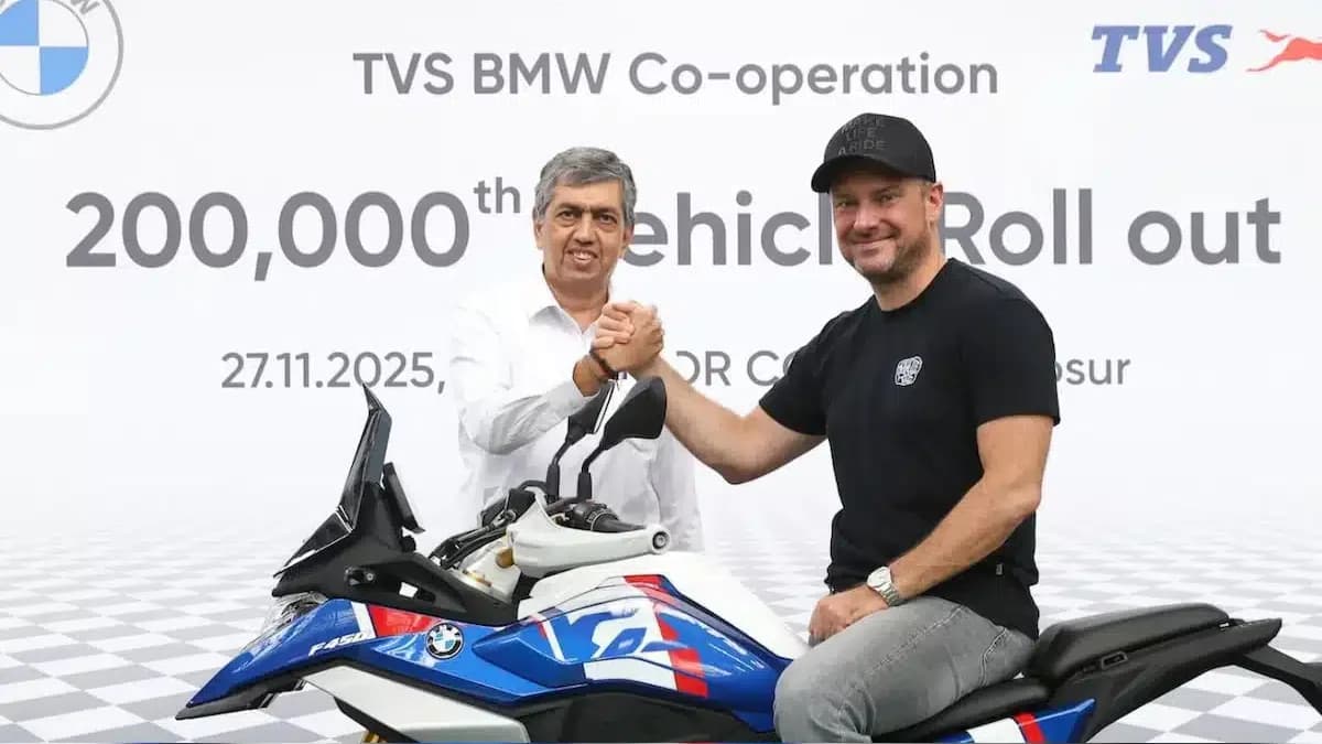 TVS en BMW bereiken mijlpaal van 200.000 geproduceerde motorfietsen