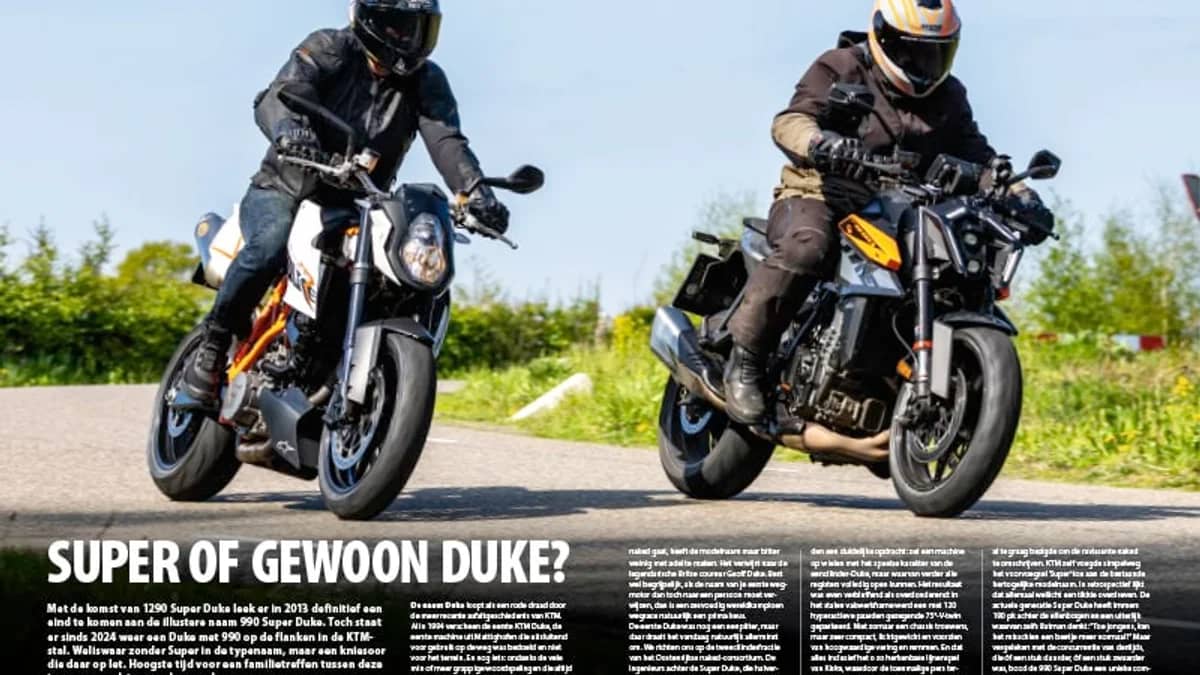 Vergelijking KTM 990 en Super Duke: oud versus nieuw