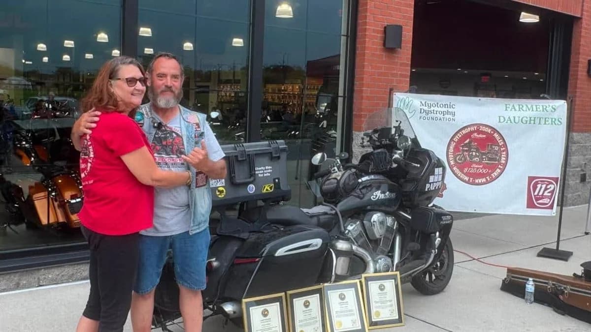 Amerikaan rijdt 325.000 km op Indian Pursuit en breekt vier records