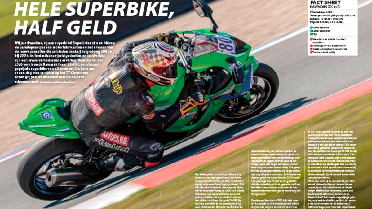 Eerste test van de Kawasaki ZX-10R onthuld